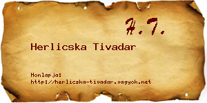 Herlicska Tivadar névjegykártya
