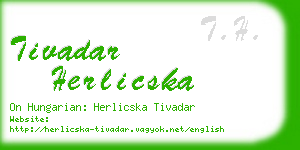 tivadar herlicska business card